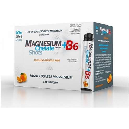 SALUTEM Magnesium Chelate+B6 оранжевая ампула 10x25мл